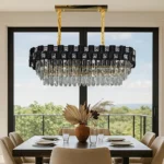 نجف مودرن اسود E14*10 مقاس 800*300 ملم