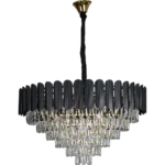 ⁦نجف مودرن غطاء اسود مع ذهبي 800 E14*15⁩ - الصورة ⁦2⁩