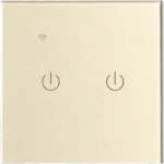 ⁦مفتاح الذكي ثنائي غطاء ذهبي تحكم عن بعد Wifi سهل الاستخدام يعمل باللمس تحكم بالجوال متوافق مع اليكسا وجوجل هوم توفل⁩ - الصورة ⁦3⁩