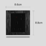 ⁦فيش ثلاثي مع مفتاح 13 امبير لون اسود حجري توفل⁩ - الصورة ⁦4⁩