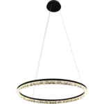 نجف مودرن اسود لون الانارة 3 اضاءات 55 واط مقاس 80 سم