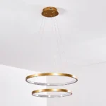 ⁦نجف مودرن ذهبي لون الانارة اصفر400*600 42 واط⁩ - الصورة ⁦2⁩