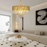 نجف مودرن ذهبي E14*9L مقاس 60 سم