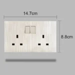 ⁦فيش ثلاثي مزدوج مع مفتاح مستطيل لون بيانو لولي⁩ - الصورة ⁦3⁩