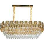 ⁦نجف مودرن ذهبي E14*10 مقاس 800*300 ملم⁩ - الصورة ⁦2⁩