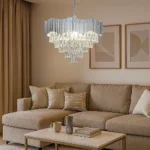 نجف مودرن فضي E14*9L مقاس 60 سم