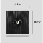 ⁦فيش منفذ دش مفرد لون اسود بيانو بلاتيني⁩ - الصورة ⁦2⁩