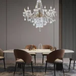 علاقي مودرن ذهبي + شفاف E14*12