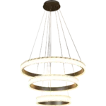 ⁦نجف مودرن فضي لون الانارة 3 اضاءات 400*600*800 225 واط⁩ - الصورة ⁦2⁩