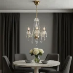 نجف مودرن شمعدان ذهبي + فضيE14*3