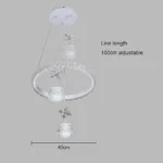 ⁦علاقي مودرن ابيض لون الانارة 3 اضاءات واط 48⁩ - الصورة ⁦3⁩