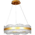 ⁦نجف مودرن ذهبي لون الانارة 3 اضاءات 85 واط مقاس 600 ملم⁩ - الصورة ⁦2⁩