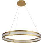 ⁦نجف مودرن ذهبي لون الانارة 3اضاءات 115 واط مقاس 80 سم⁩ - الصورة ⁦4⁩