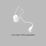 ⁦كبس هولدر علاقي طول 1 متر بلاستيك مع ابيض (سلك قماش)⁩ - الصورة ⁦3⁩