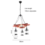 ⁦علاقي مودرن اسود E27*3⁩ - الصورة ⁦2⁩