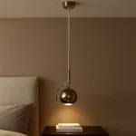 نجف مودرن ذهبي لون الانارة 3اضاءات 60 واط مفرد