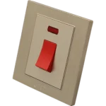 مفتاح مكيف مربع 45 امبير طقة حمراء لون ذهبي ملكي توفل