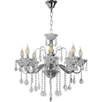 ⁦علاقي مودرن فضي + شفاف E14*8⁩ - الصورة ⁦5⁩