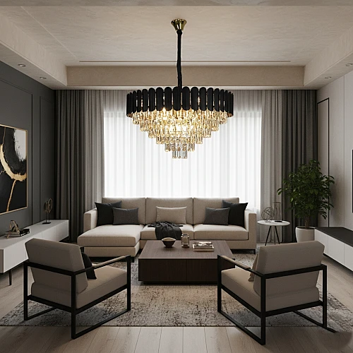 yy0n4SE2w4JdcVkKQW8rOxHpMhG6J1LX-500x500 نجف مودرن غطاء اسود مع ذهبي 800 E14*15 - الصورة 1