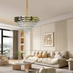 نجف علاقي كريستال ذهبي E14*9L مقاس 60 سم