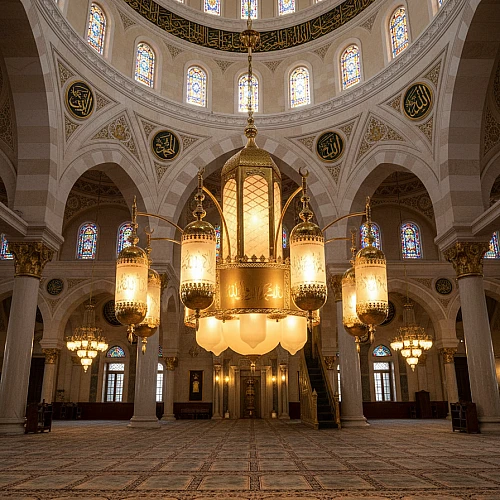 zGw0HpHZYulQJgiZ6ijYE8FJa7niNGLSfqrBvbz9W14lkGY0M81ZgxZ4GeOO7oa8-500x500 نجف مساجد لفظ الجلالة E27*20L مقاس قطر 100 سم - (هذا المنتج متاح داخل مدينة جدة فقط) - الصورة 1