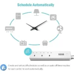 ⁦فيش تحويلة ثلاثي ذكي ابيض متنقل تحكم عن بعد WiFi سهل الاستخدام يعمل باللمس تحكم بالجوال متوافق مع اليكسا وجوجل هوم توفل⁩ - الصورة ⁦9⁩