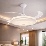 نجف مروحة ابيض لون الانارة 3اضاءات (75 واط ) قطر 50 سم