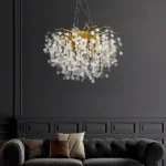 نجف مودرن ذهبي مع شفاف E14*10 لمبة مقاس 60 سم