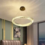 ثريا هيمن مودرن ذهبي مع لون الانارة 3اضاءات متغيرة متغيرة ( شمسي مع اصفر مع ابيض ) قطر 60 سم