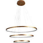 ⁦نجف مودرن ذهبي لون الانارة اصفر 400*600*800 75 واط⁩ - الصورة ⁦2⁩