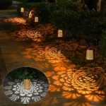 ⁦إضاءة زينة للحدائق بالطاقة الشمسية : فانوس نحاسي ساحر وموفر⁩ - الصورة ⁦4⁩