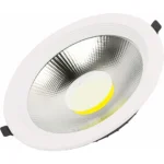 ⁦كشاف سبوت لايت لون الانارة 3 اضاءات متغيرة ( كريمي + اصفر + ابيض ) 20 سم 30 واط⁩ - الصورة ⁦4⁩