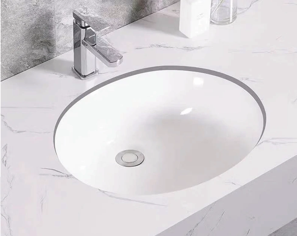 123 حوض بورسلين مغسلة دائرى تحت الرخام - الصورة 1