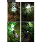 ⁦كشاف حديقة غرس لون الانارة اخضر يعمل بالطاقة الشمسية مع حساس ضوء يعمل تلقائي مع الغروب بالليل حتى الصباح مع قاعدة متحرك 7 عدسات ليد 2 واط⁩ - الصورة ⁦4⁩