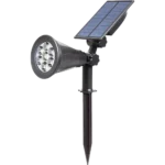 ⁦كشاف حديقة غرس لون الانارة اخضر يعمل بالطاقة الشمسية مع حساس ضوء يعمل تلقائي مع الغروب بالليل حتى الصباح مع قاعدة متحرك 7 عدسات ليد 2 واط⁩ - الصورة ⁦7⁩