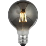 ⁦لمبة قزاز عيدان كروي قطر 9.5 سم شكل رمادي لون الإضاءة اصفر 5 واط E27⁩ - الصورة ⁦3⁩