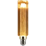 ⁦لمبة ديكورية زجاج عسلي ذهبي لون الانارة اصفر 3 واط شكل مكعب ارتفاع 20 سم⁩ - الصورة ⁦3⁩