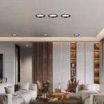 ⁦كشاف سبوت لايت اسود لون الانارة شمسي كريمي 20 سم 30 واط⁩ - الصورة ⁦6⁩