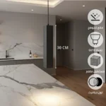 مصباح علاقي سلندر مكعب مستطيل مقلم مودرن جرافيت (مقاس 30 سم) - قاعدة GU10