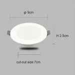 ⁦كشاف دفن بنل لون شمسي كريمي 7 سم 5 واط⁩ - الصورة ⁦2⁩