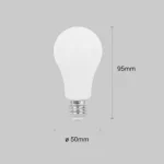 ⁦مصباح كوع كروية 5 واط الموفرة في استهلاك الكهرباء مع إضاءة لون شمسي كريمي هادئة ومريحة للعين⁩ - الصورة ⁦2⁩