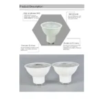 ⁦لمبة سبوت لايت GU10 لون الانارة ابيض 7 واط⁩ - الصورة ⁦3⁩