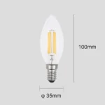 ⁦لمبة لون الانارة أبيض 3 واط عيدان E14⁩ - الصورة ⁦2⁩