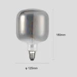 ⁦لمبة ديكورية مودرن رمادي مع لون الانارة اصفر 5 واط⁩ - الصورة ⁦2⁩