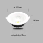 ⁦كشاف سبوت لايت لون الانارة اصفر 10 سم 10 واط⁩ - الصورة ⁦4⁩