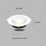 ⁦كشاف سبوت لايت لون الانارة ابيض 14 سم 15 واط⁩ - الصورة ⁦4⁩