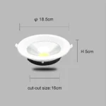 ⁦كشاف سبوت لايت لون الانارة ابيض 16 سم 18 واط⁩ - الصورة ⁦2⁩