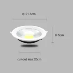 ⁦كشاف سبوت لايت لون الانارة شمسي كريمي 20 سم 30 واط⁩ - الصورة ⁦4⁩