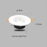 ⁦كشاف سبوت لايت لون الانارة ابيض 7 سم 7 واط⁩ - الصورة ⁦5⁩