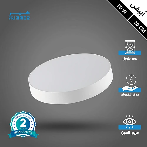 Jqh9b1VPm2i7EqmMmrrhYljuvy-500x500 لطش ظاهر لون الانارة ابيض 30 واط 20 سم - الصورة 1